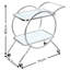 Bonparker Metal Glass Serving Drinks Trolley Halo Bar Cart