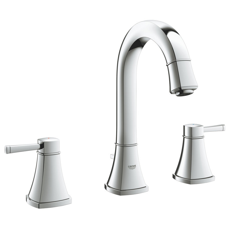Grandera® Widespread Bathroom Faucet with Drain Assembly, Starlight Chrome