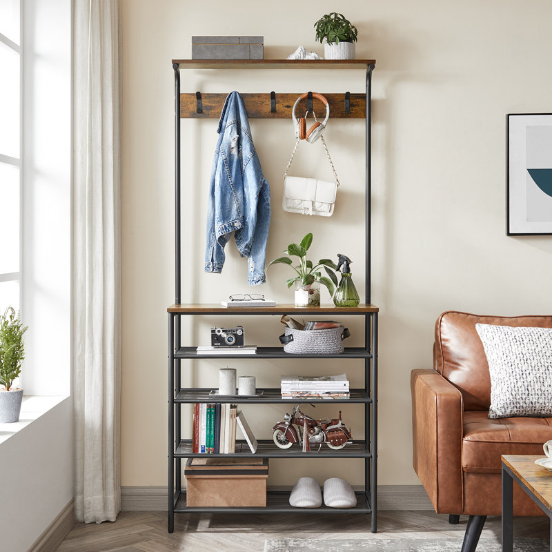 Abrum Hall Tree 80cm Wide with Bench and Shoe Storage