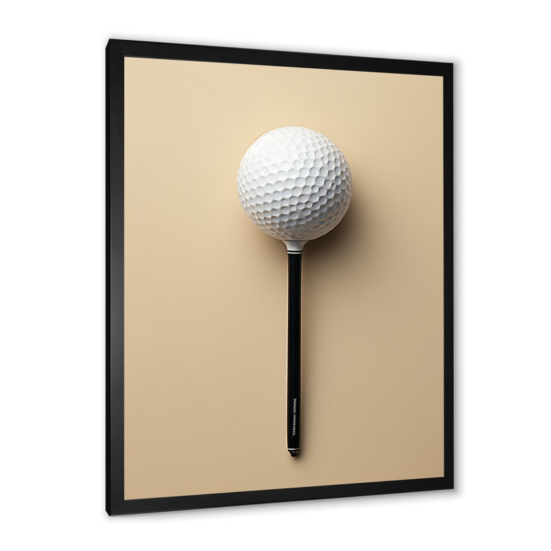 «Laniyah Minimalisme Golf Tees VI», reproduction sur toile, Cadre photo noir, H 32 po x l 24 po x P 1 po