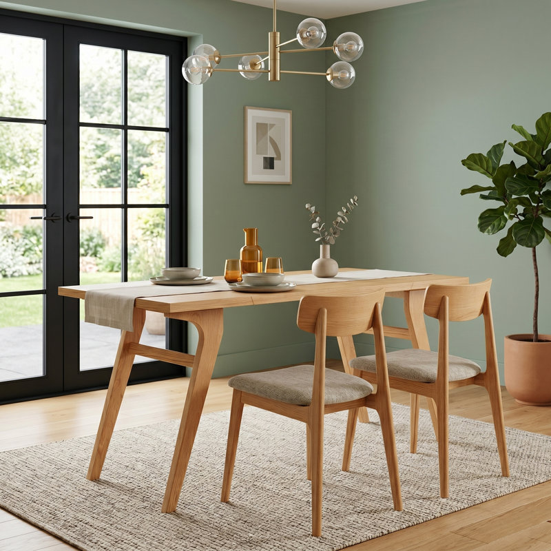 Table de salle à manger extensible 2 en 1, table basse simple, Naturel