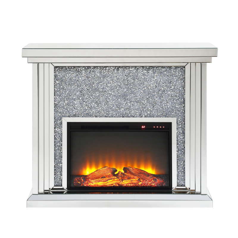 Maxximus 47.44'' W Black,Clear Electric Fireplace