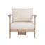 Fauteuil club d'extérieur en bois d'acacia