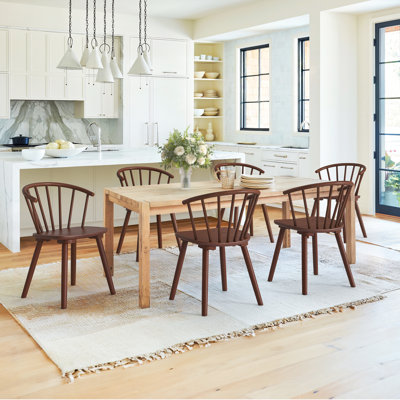 Dining Chairs Set Of 6, Dining Chair, Spindle Back Wood Dining Chair, Kitchen Chairs Wooden Dining Chair, Farmhouse Dining Chairs For Kitchen And Dining Room