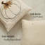 Couvre-oreiller d'automne 18 x 18 feuilles de citrouille blanc crème-137790583