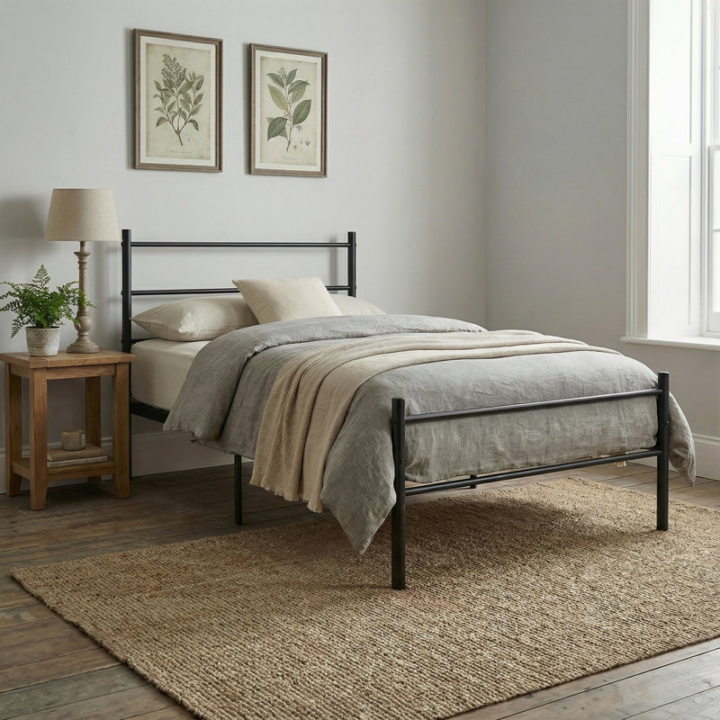 Djuna Metal Bed, Black, Single (3')