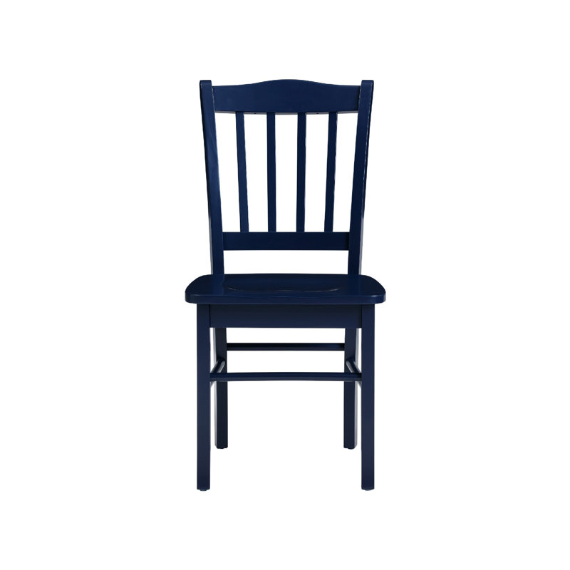 Ensemble de 2 chaises d'appoint Nova, style Shaker, style campagnard en bois bleu marine, Marine