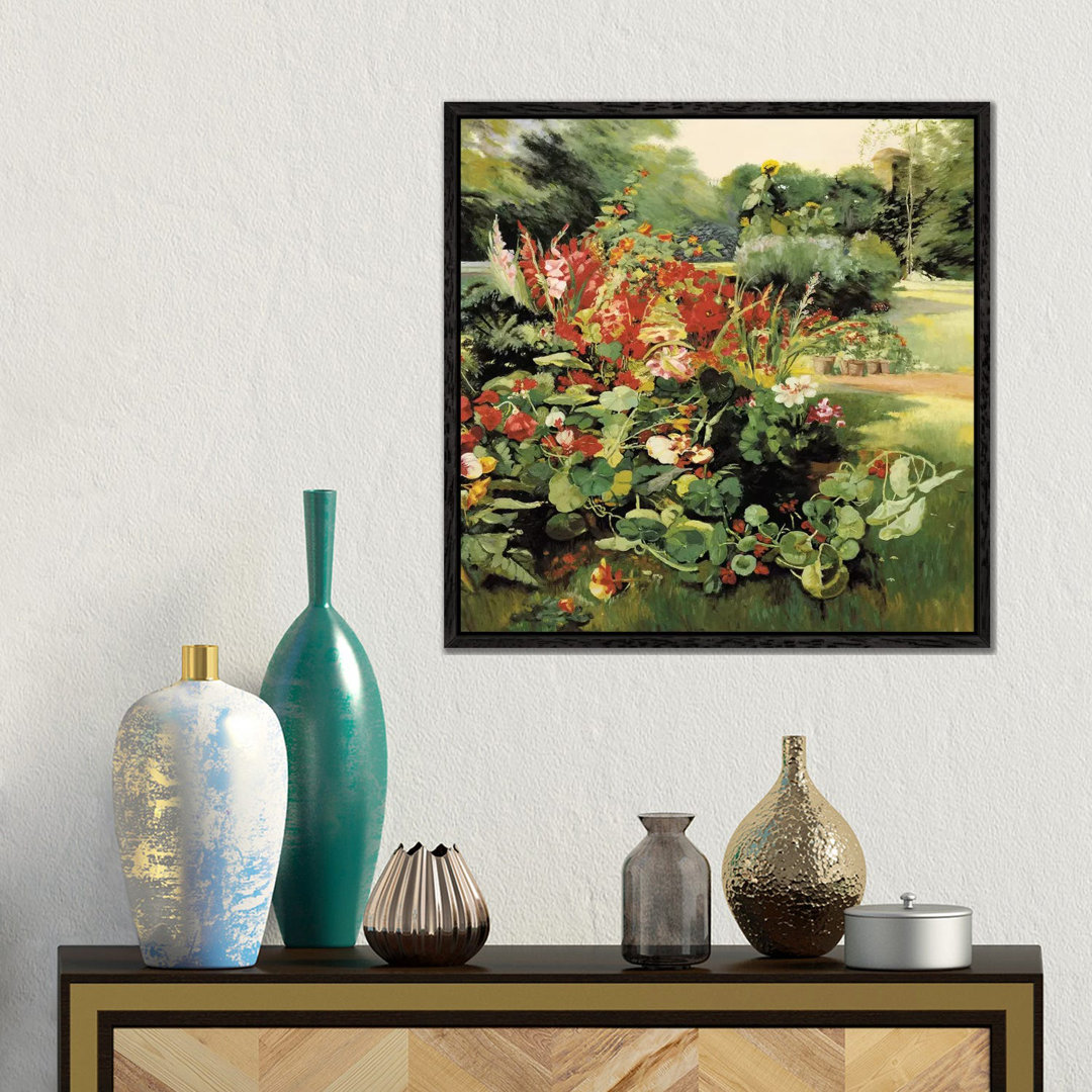 Vue Du Jardin von Top Art Portfolio - Galerie-verpackte Leinwand Giclée auf Leinwand