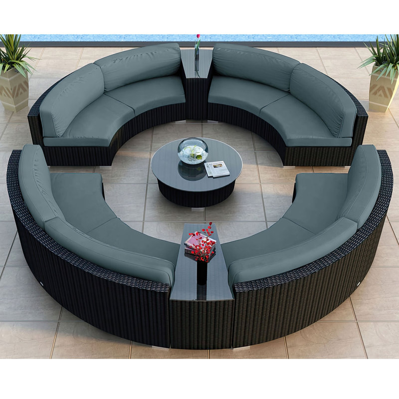 Urbana Outdoor 7 - Piece Conversation Set, Cast Lagoon Sunbrella® Plainweave