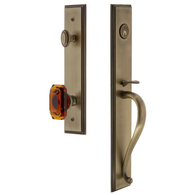 Carré One-Piece Dummy Handleset with S Grip and Baguette Amber Knob