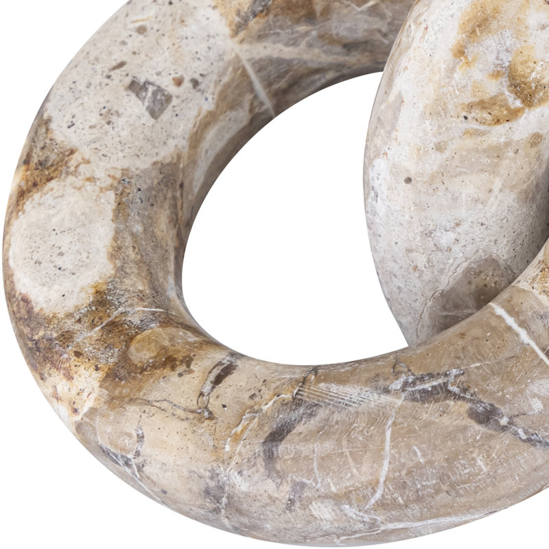 Anneau, objet décoratif en marbre, Beige
