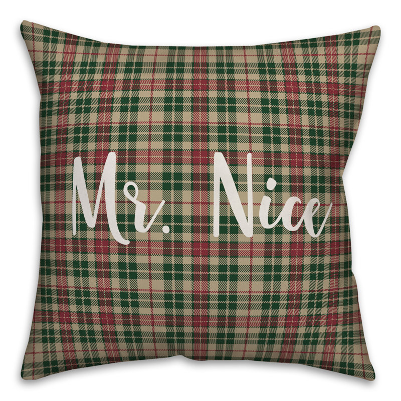  Coussin décoratif Mr. Nice in Tartan, Housse de coussin