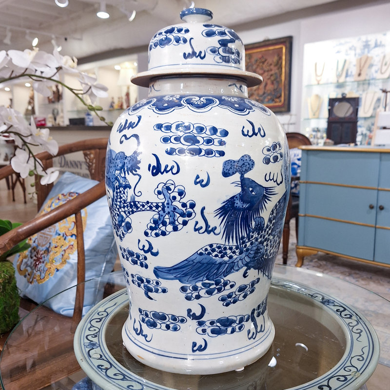 Handmade Porcelain China Ginger Jar