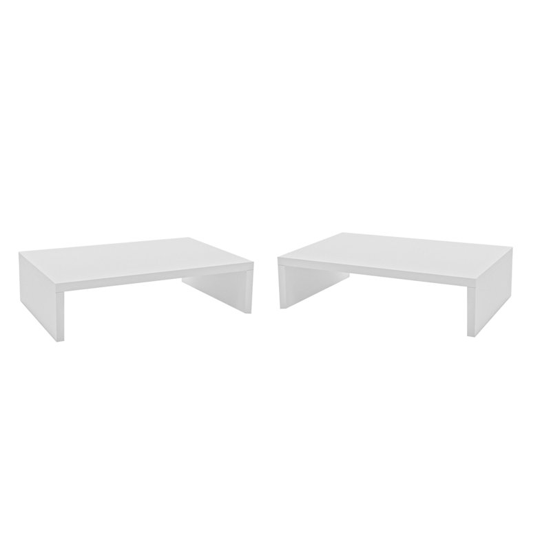 Shonnita Manufactured Wood Monitor Stand, White