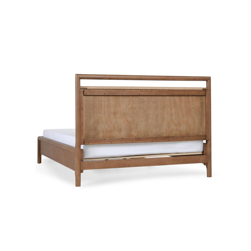 Corda Oak Wood Brown Queen Platform Bed, Queen