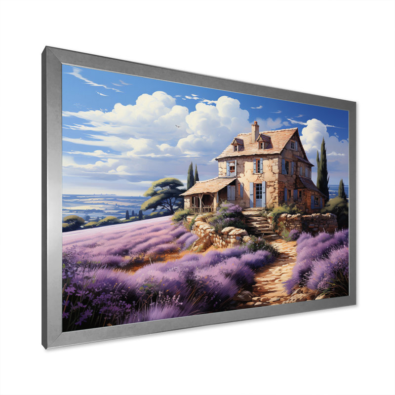 «Country Charm Fields Of», reproduction d'art sur toile, H 34 po x l 44 po x P 1,5 po, Cadre simple argenté