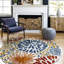 Tapis d'intérieur / extérieur bleu / orange Weyland-1581026162
