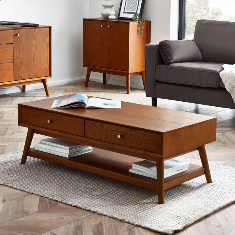 Tibbie Manufactured Wood 4 Legs Coffee Table with Storage