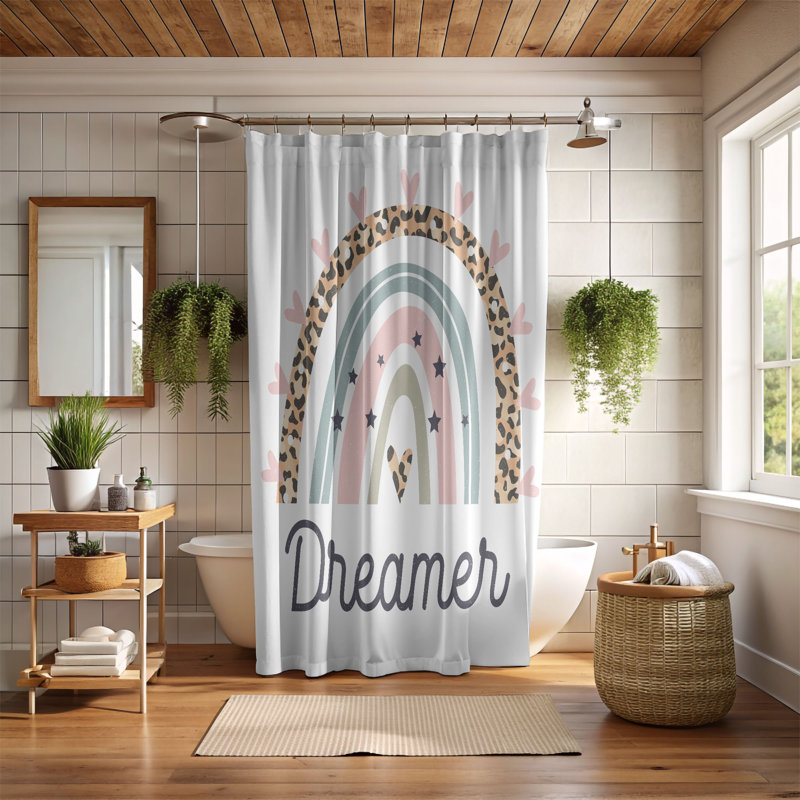 Rideau de douche 1 pièce Calm Soul, H 74 po x l 71 po