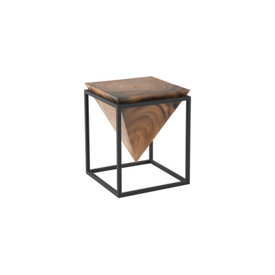 Inverted Pyramid Side Table, Natural