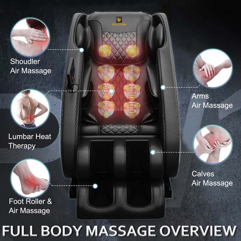 Fauteuil de massage inclinable sans gravité avec pression d'air corporelle complète pour le salon