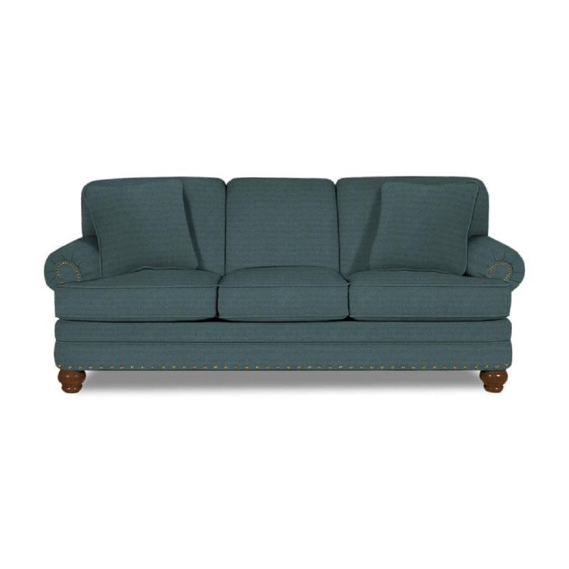 Spratt Sofa, Pewter, Pecan, Peyton Gray Performance Twill