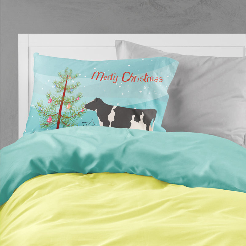 Taie d’oreiller de noël vache