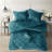 Luxurious Velvet Bedding Sets, Polyester Quilted Teal For Home Comfort