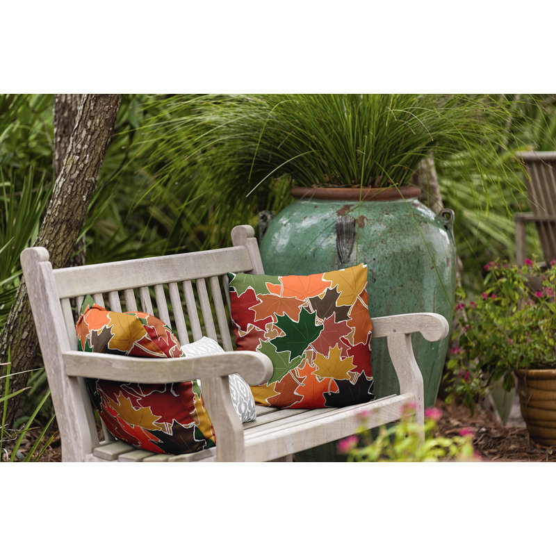 Polyester Throw Square Indoor/Outdoor Pillow Cover & Insert by E by Design, Forest Green, 16" x 16"