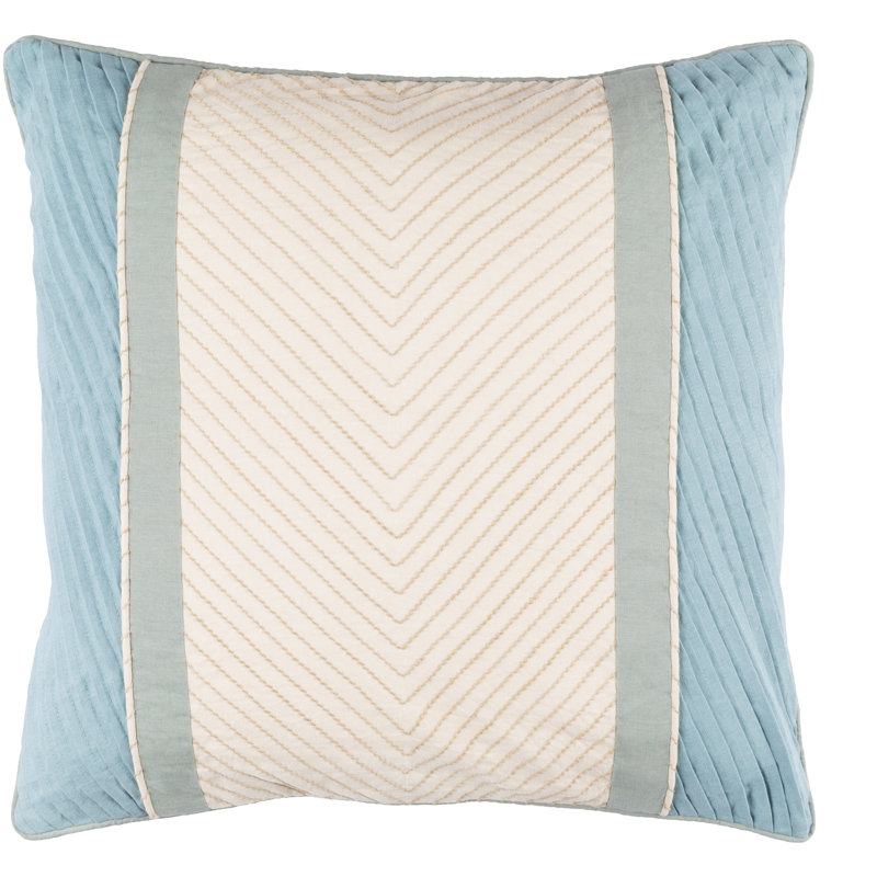 Leona Linen Reversible Throw Pillow, 20" H x 20" W x 1" D, Neutral\Gray