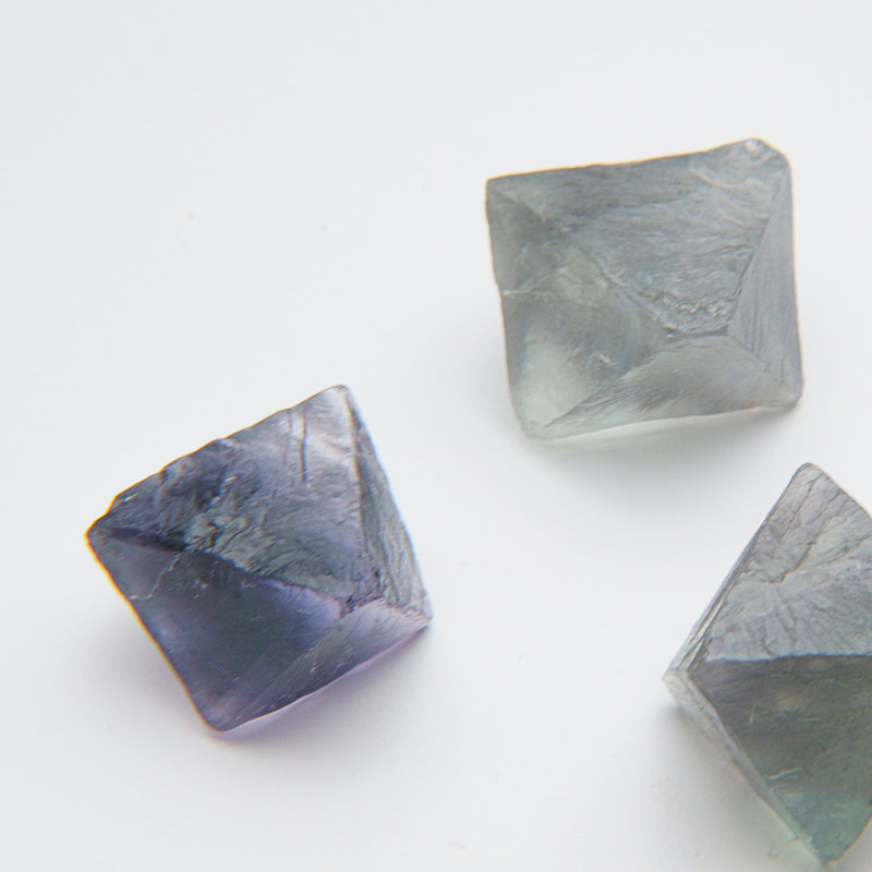Four Translucent Fluorite (Medium) Palm Crystals from China
