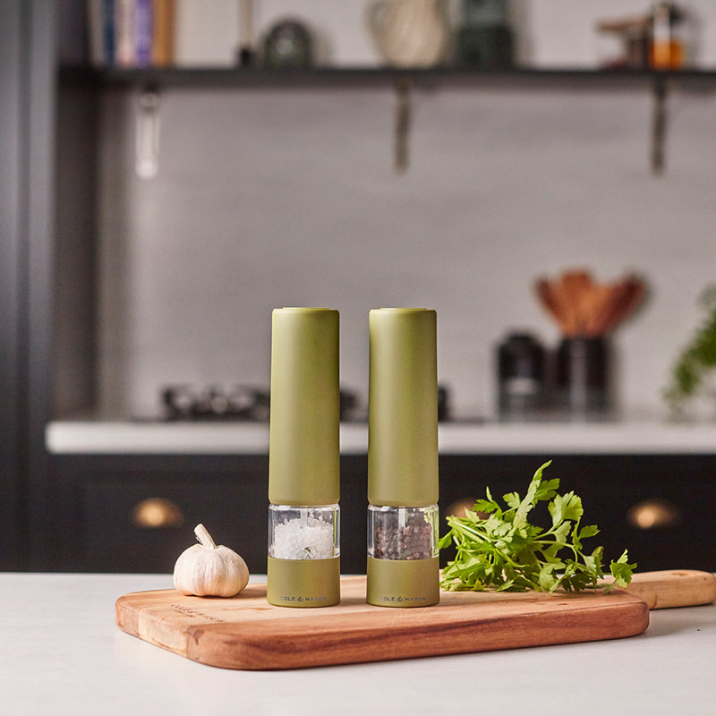 Brand Salt & Pepper Shaker, Green