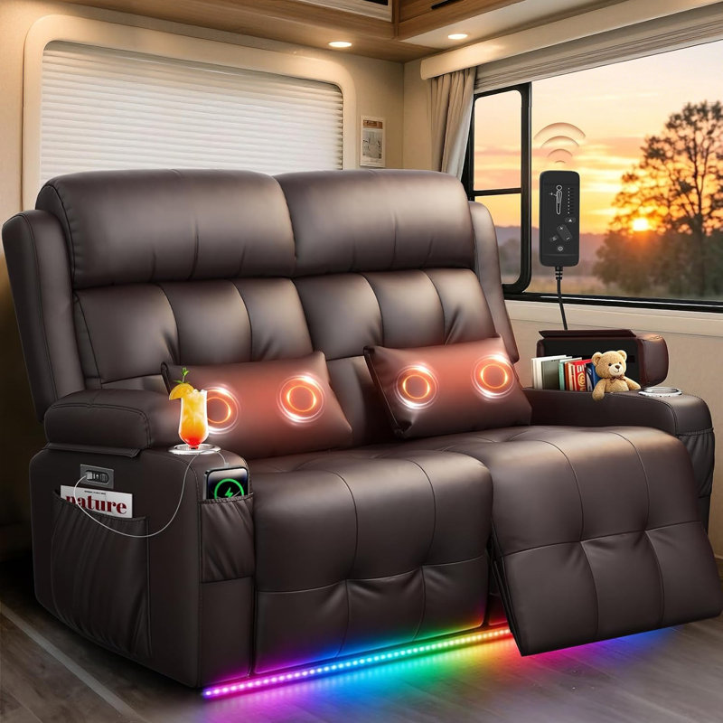 Causeuse inclinable électrique Zero Clearance, Brown