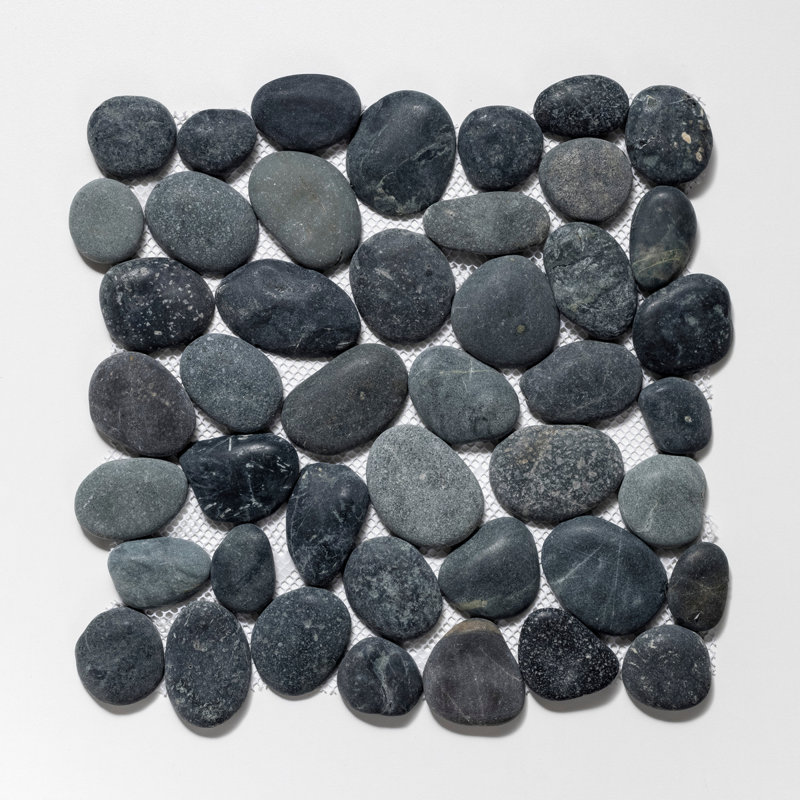 Natural Stone Mosaic Sheet Wall & Floor Tile, Black