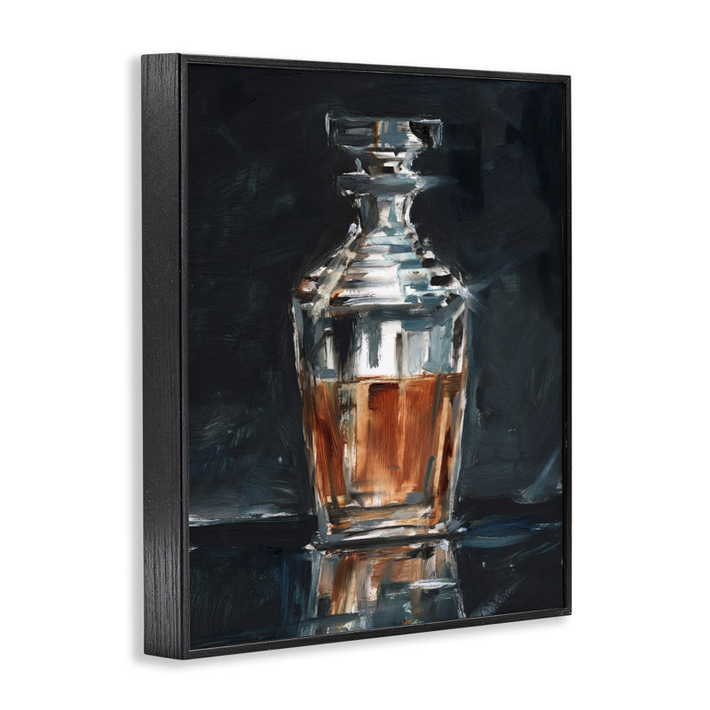 «Whiskey Decanter Still Life Art» par Ethan Harper, Giclée encadrée noir minuit, H 20 po x l 16 po