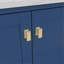 Meuble-lavabo de 36 po, armoire de rangement en bois massif, comptoir de meuble-lavabo autoportant avec lavabo bleu