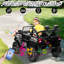 Voiture 2 places 24V XL pour enfants, 4 roues motrices / 2 roues motrices, télécommande / télécommande, 4 moteurs puissants de 200 W, Halloween, cadeaux de Noël-103427617