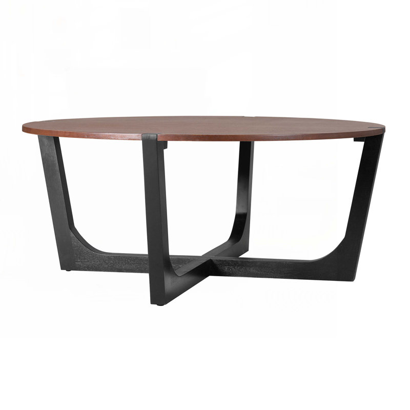Table basse en bois avec pieds croisés