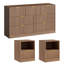 Ensemble 3 pièces commode 7 tiroirs et table de chevet 1 tiroir-58274216