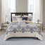 Ensemble de courtepointe réversible 6 pièces avec coussins décoratifs bleu marine / brun clair / grand-117539246-117539243