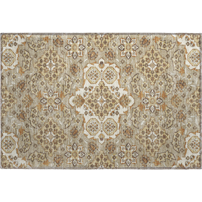 Premium Machine Washable Crestover AMF1853 Global Rug, Rectangle 1'8" x 2'6"