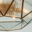 Lustre géométrique moderne 20 "à 6 lumières à intensité variable avec détails en verre texturé pour lampe de salle à manger
