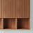 Modern 41.5-Inch Wall-Mounted Walnut Bathroom Vanity,Open Solid Wood Slatted Storage Compartment With Shelf