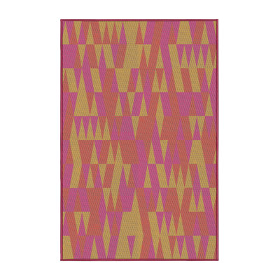 Tapis gris/crème à motifs