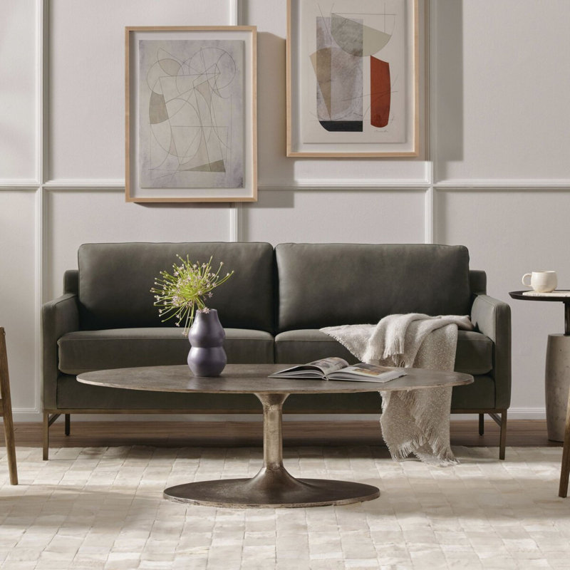 Whitman Upholstered 74'' Sofa, Umber Pewter