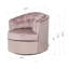 Fauteuil demi-tonneau pivotant en velours Haldeman-421567006