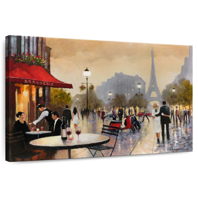 Sireci Couple's Paris Stroll, 8" H x 12" W