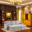 Canapé-lit convertible en L avec lit escamotable, porte-gobelets intégrés, port USB et repose-pieds avec canapé-lit modulaire et confortable pour le salon-938304187