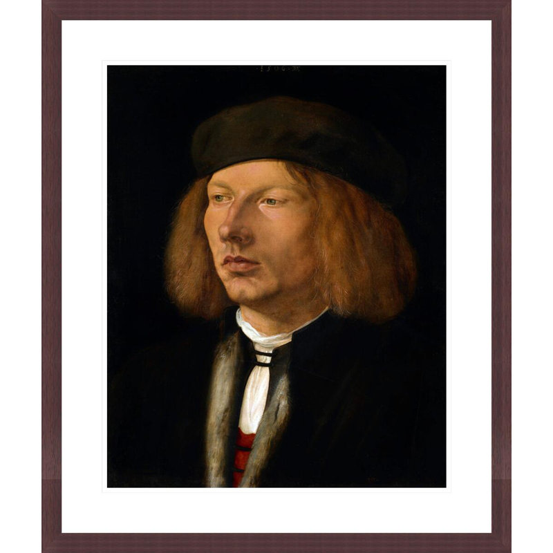 Portrait de Burkhard de Spire par Albrecht Dürer, impression giclée sur cadre, H 27,67 po x l 23,5 po