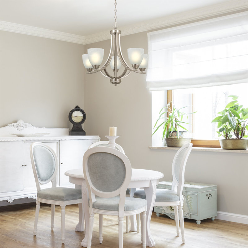 Lustre 5 lumières façon bougie derryn